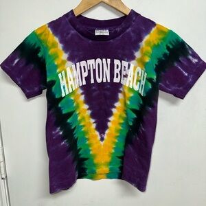 Vintage Kids Tie-Dye Hampton Beach T-Shirt Short Sleeve 0031